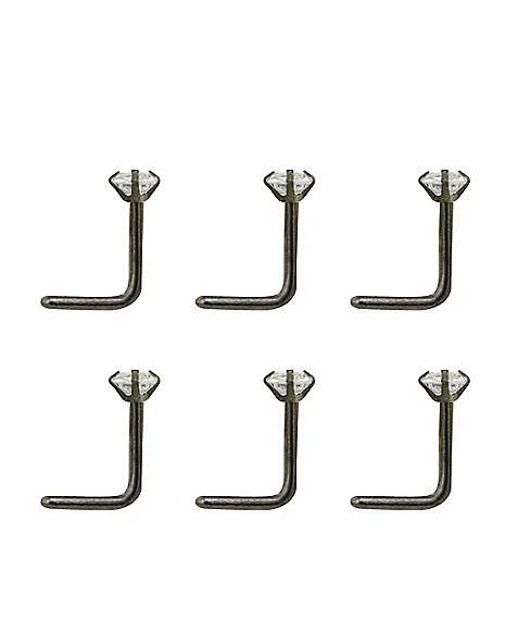 Buy π₯° Multi-Pack CZ L-Bend Nose Rings - 6 Pack π 5 Buy π₯° Multi-Pack CZ L-Bend Nose Rings - 6 Pack π - Image 3