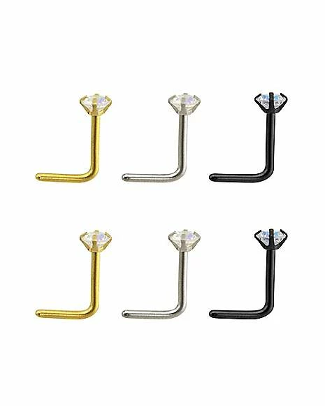 Buy π₯ Multi-Pack Gem L-Bend Nose Rings - 6 Pack β 6 Buy π₯ Multi-Pack Gem L-Bend Nose Rings - 6 Pack β - Image 4