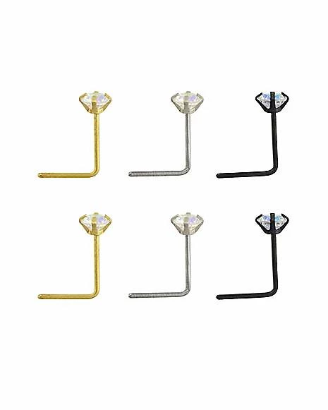 Buy π₯ Multi-Pack Gem L-Bend Nose Rings - 6 Pack β 8 Buy π₯ Multi-Pack Gem L-Bend Nose Rings - 6 Pack β - Image 6