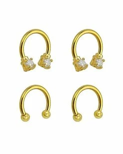 Flash Sale 😀 Multi-Pack Goldplated Horseshoe Rings - 2 Pair ⌛ -Playboy Shop 03559804 b
