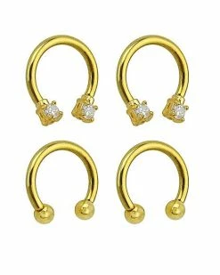 Flash Sale 😀 Multi-Pack Goldplated Horseshoe Rings - 2 Pair ⌛ -Playboy Shop 03559820 b