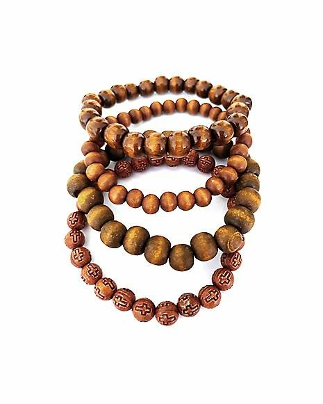 Cheapest β Wood Beaded Bracelets - 4 Pack π 4 Cheapest β Wood Beaded Bracelets - 4 Pack π - Image 2