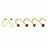 Outlet 🥰 Multi-Pack Goldtone CZ Hoop Nose Rings and Screw Nose Rings 6 Pack - 20 Gauge 😍 2 Outlet 🥰 Multi-Pack Goldtone CZ Hoop Nose Rings and Screw Nose Rings 6 Pack - 20 Gauge 😍 -Playboy Shop 03569688 a