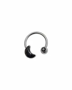Buy ✨ CZ Black Moon Cartilage Earring - 16 Gauge 🎁