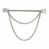 Hot Sale ✨ CZ Chain Dangle Industrial Barbell - 14 Gauge 👍 -Playboy Shop 03572708 a