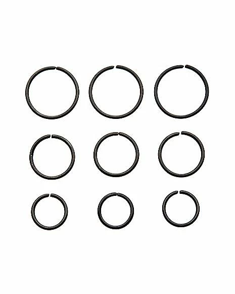 Flash Sale π€© Multi-Pack Black Cartilage Earrings 9 Pack - 20 Gauge β¨ 3 Flash Sale π€© Multi-Pack Black Cartilage Earrings 9 Pack - 20 Gauge β¨