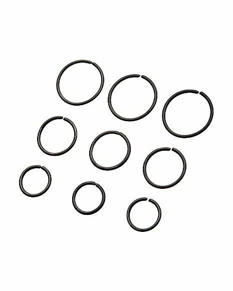 Flash Sale π€© Multi-Pack Black Cartilage Earrings 9 Pack - 20 Gauge β¨ 4 Flash Sale π€© Multi-Pack Black Cartilage Earrings 9 Pack - 20 Gauge β¨ - Image 2
