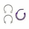 Discount 😀 Multi-Pack CZ Septum Rings 3 Pack - 16 Gauge ❤️ 2 Discount 😀 Multi-Pack CZ Septum Rings 3 Pack - 16 Gauge ❤️ -Playboy Shop 03573631 a