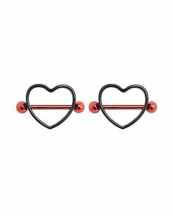 Buy 😍 Red Heart Nipple Shields - 14 Gauge ✔️