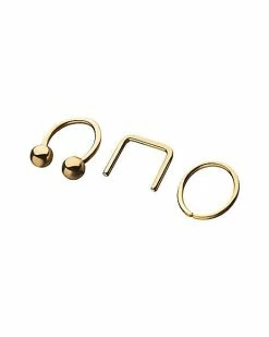 Promo π Multi-Pack Goldtone Septum Rings 3 Pack - 16 Gauge π 5 Promo π Multi-Pack Goldtone Septum Rings 3 Pack - 16 Gauge π -Playboy Shop 03575636 b