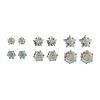 Brand new 🎉 Star and Circle CZ Stud Earrings 20 Gauge - 6 Pair ✔️