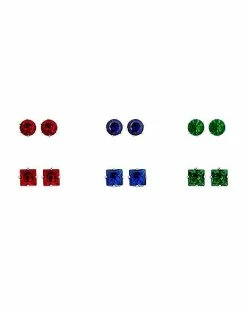 Top 10 🔔 Multi-Pack CZ Stud Earrings - 6 Pair 🎁