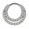 Deals 🛒 CZ Double Crystal Septum Ring - 16 Gauge 🎉 -Playboy Shop 03576014 a