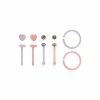 Budget 🤩 Multi-Pack CZ Pink and Purple Nose Rings 6 Pack - 20 Gauge 😀 -Playboy Shop 03590379 a