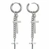 Cheap 🎁 Cross Chain Huggie Dangle Earrings - 18 Gauge 🤩 -Playboy Shop 03599818 a