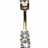 Best deal π Goldtone CZ Belly Ring - 14 Gauge π₯° 2 Best deal π Goldtone CZ Belly Ring - 14 Gauge π₯° -Playboy Shop 03601713 a