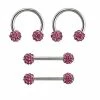 Best reviews of 👍 CZ Nipple Barbells and Nipple Rings 2 Pair - 14 Gauge 🧨 -Playboy Shop 03602109 a