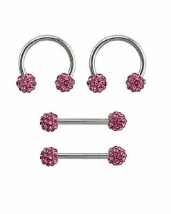 Best reviews of 👍 CZ Nipple Barbells and Nipple Rings 2 Pair - 14 Gauge 🧨