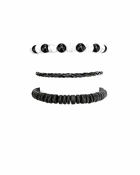 Flash Sale ⭐ Multi-Pack Black and White Bead Bracelets - 3 Pack ⭐ 3 Flash Sale ⭐ Multi-Pack Black and White Bead Bracelets - 3 Pack ⭐