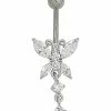 Best deal 🌟 CZ Butterfly Pendant Belly Ring - 14 Gauge ✔️ -Playboy Shop 03604303 a