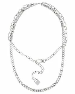 Discount 🌟 Layered Chain Lock Necklace 👍 -Playboy Shop 03604642 b