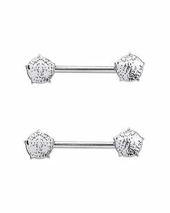 Cheap 🧨 Pentagram Nipple Barbells - 14 Gauge ⌛ -Playboy Shop 03612306 d