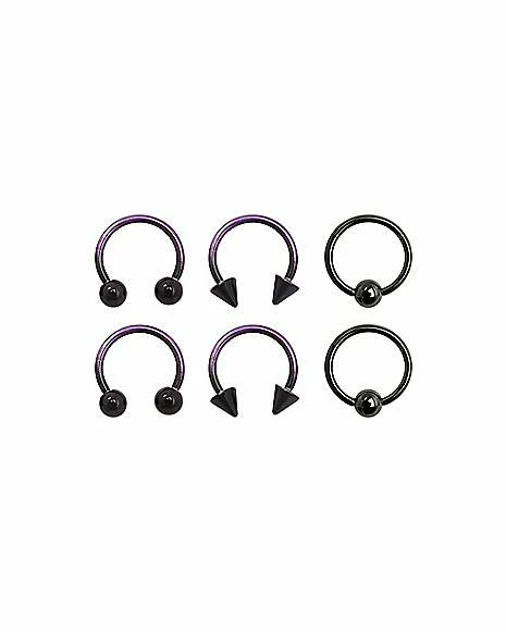 Cheap β€οΈ Multi-Pack Purple Ombre Horseshoe Rings and Captive Rings 3 Pair - 16 Gauge π 3 Cheap β€οΈ Multi-Pack Purple Ombre Horseshoe Rings and Captive Rings 3 Pair - 16 Gauge π