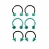 Deals β Multi-Pack Teal CZ Horseshoe Rings 3 Pair - 16 Gauge π 2 Deals β Multi-Pack Teal CZ Horseshoe Rings 3 Pair - 16 Gauge π -Playboy Shop 03615275 a