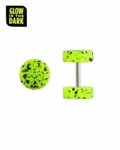 New ✔️ Glow in the Dark Splatter Fake Plugs - 18 Gauge 👍