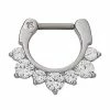 Outlet 🌟 CZ Titanium Hinged Septum Ring - 16 Gauge 🧨 -Playboy Shop 03617867 a