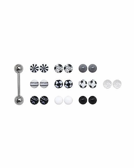 Hot Sale π Multi-Pack Barbell with Black and White Extra Balls - 14 Gauge π 3 Hot Sale π Multi-Pack Barbell with Black and White Extra Balls - 14 Gauge π