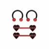 Wholesale 🧨 Multi-Pack 666 Horseshoe Rings and Barbells 2 Pair - 14 Gauge ✔️ -Playboy Shop 03624293 a