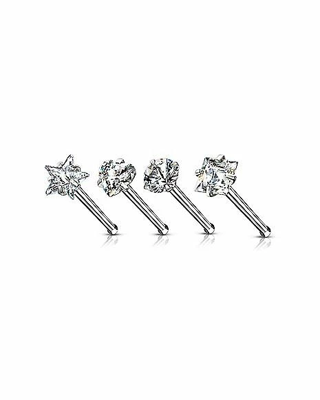 Buy π Multi-Pack CZ Pronged Bone Nose Rings - 20 Gauge 𧨠3 Buy π Multi-Pack CZ Pronged Bone Nose Rings - 20 Gauge π§¨