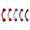 Cheapest ⌛ Multi-Pack CZ Colored Curved Barbells 5 Pack - 16 Gauge 💯