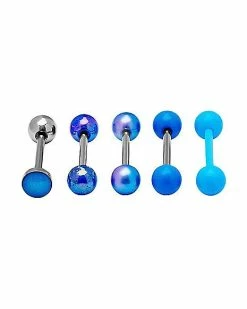Best deal 😀 Multi-Pack Blue Glow In The Dark Barbells 5 Pack - 16 Gauge 👍