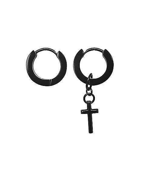 Best Pirce π Cross Dangle Huggie Hoop Earrings - 18 Gauge π₯ 3 Best Pirce π Cross Dangle Huggie Hoop Earrings - 18 Gauge π₯
