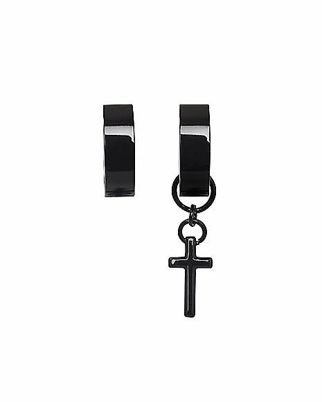 Best Pirce π Cross Dangle Huggie Hoop Earrings - 18 Gauge π₯ 4 Best Pirce π Cross Dangle Huggie Hoop Earrings - 18 Gauge π₯ - Image 2