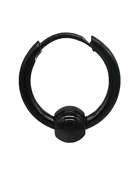 Best Pirce π Black Onyx Beaded Hoop Earring - 18 Gauge β 3 Best Pirce π Black Onyx Beaded Hoop Earring - 18 Gauge β