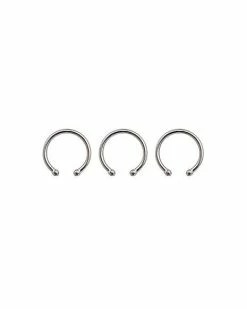 Hot Sale 👏 Multi-Pack Silvertone Fake Septum Rings - 3 Pack ❤️