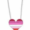 Coupon 🎁 Lesbian Flag Heart Necklace ✨ -Playboy Shop 03627536 a