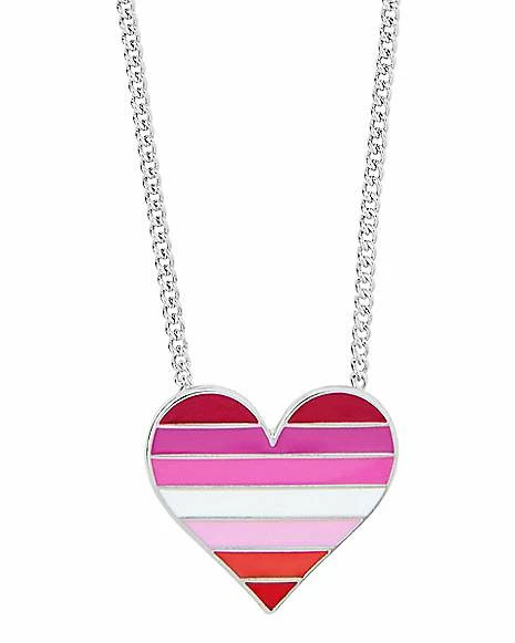 Coupon ๐ Lesbian Flag Heart Necklace โจ 3 Coupon ๐ Lesbian Flag Heart Necklace โจ
