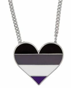 Outlet 🛒 Asexual Pride Heart Necklace 🛒