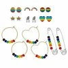 Buy 🛒 Multi-Pack Rainbow Pride Earrings - 9 Pair 🎉 -Playboy Shop 03627635 a