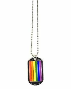 Top 10 ✨ Rainbow Stripe 🐶 Dog Tag Necklace 🤩