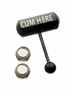Hot Sale 😉 Black Cum Here Vibrating Barbell - 14 Gauge 😍