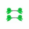Best reviews of 🎁 Green Ghost Glow In The Dark Nipple Barbells - 14 Gauge 💯 -Playboy Shop 03638749 a