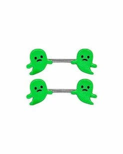 Best reviews of 🎁 Green Ghost Glow In The Dark Nipple Barbells - 14 Gauge 💯