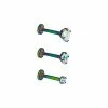 Cheap 😉 Multi-Pack Oil Slick CZ Labret Lip Rings 3 Pack - 16 Gauge 🔔 -Playboy Shop 03638780 a