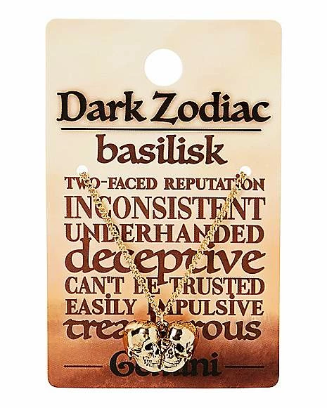 New 🧨 Goldtone Dark Zodiac Gemini Necklace ❤️ 5 New 🧨 Goldtone Dark Zodiac Gemini Necklace ❤️ - Image 3