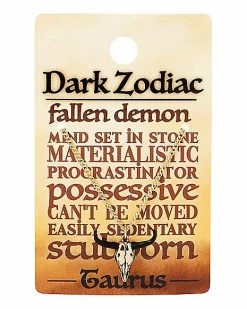 Hot Sale 👏 Goldtone Dark Zodiac Taurus Necklace ✔️ -Playboy Shop 03642857 c